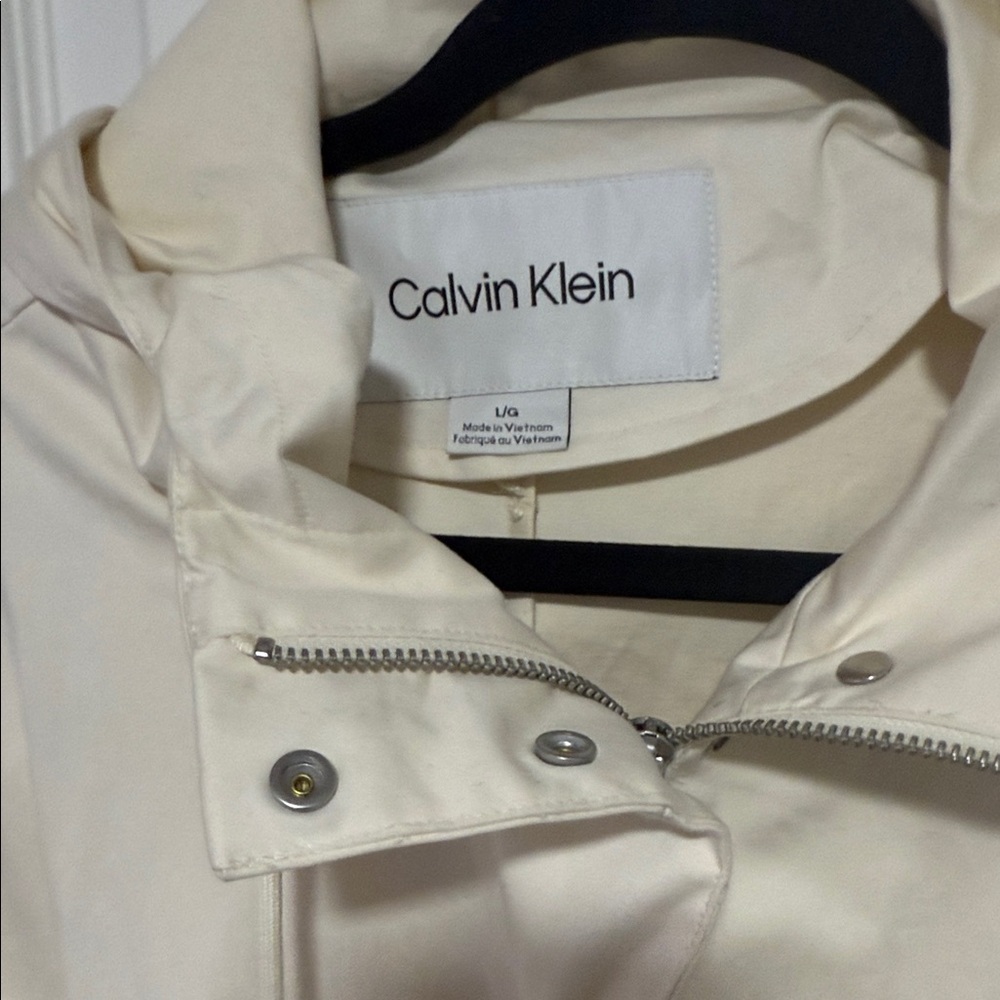 Calvin Klein Women's Cotton Sateen Anorak Jacket Size Large - Picture 3 of 4